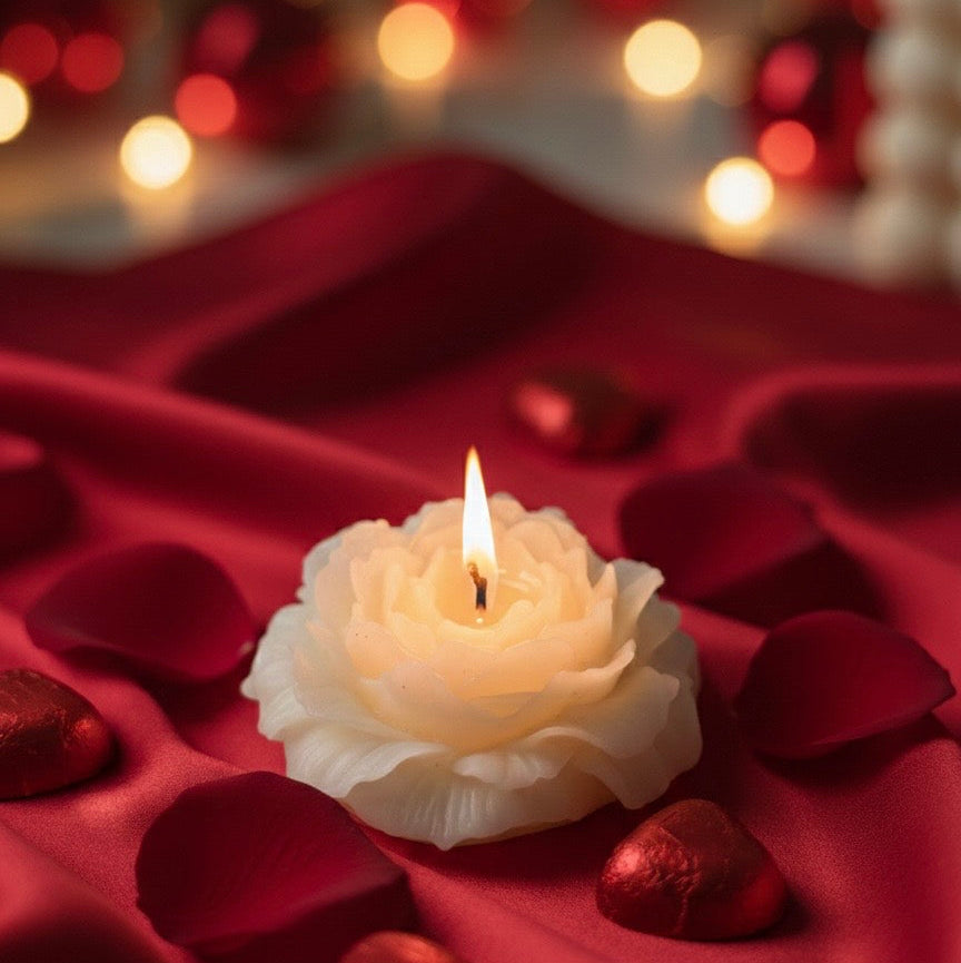 Ръчно изработена соева свещ "Rose"